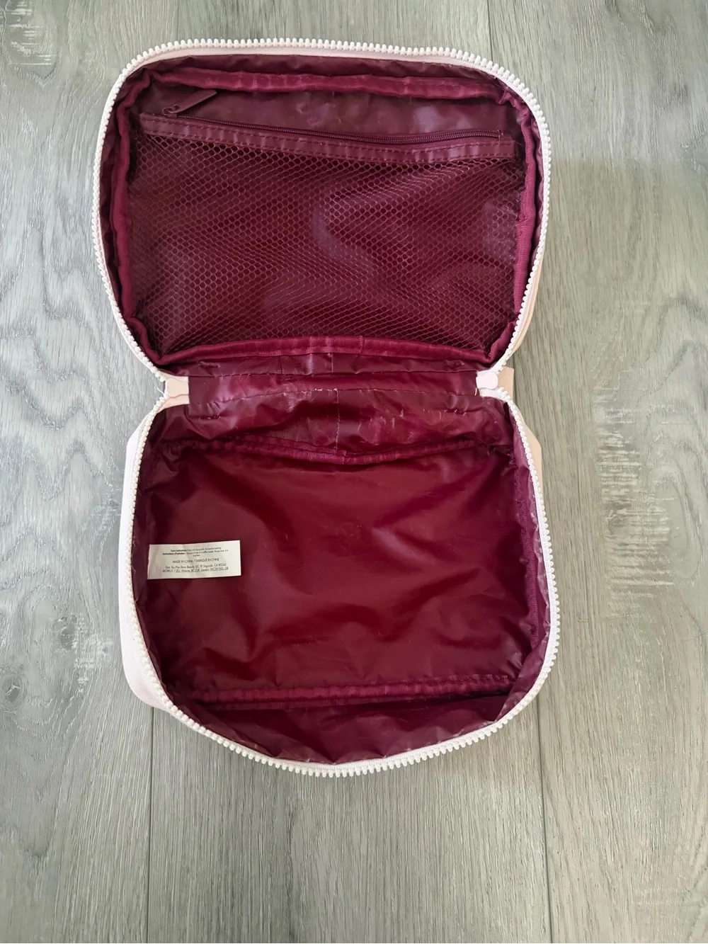 Rare Beauty Puff Toiletry Bag Blush Pink Cosmetic Case